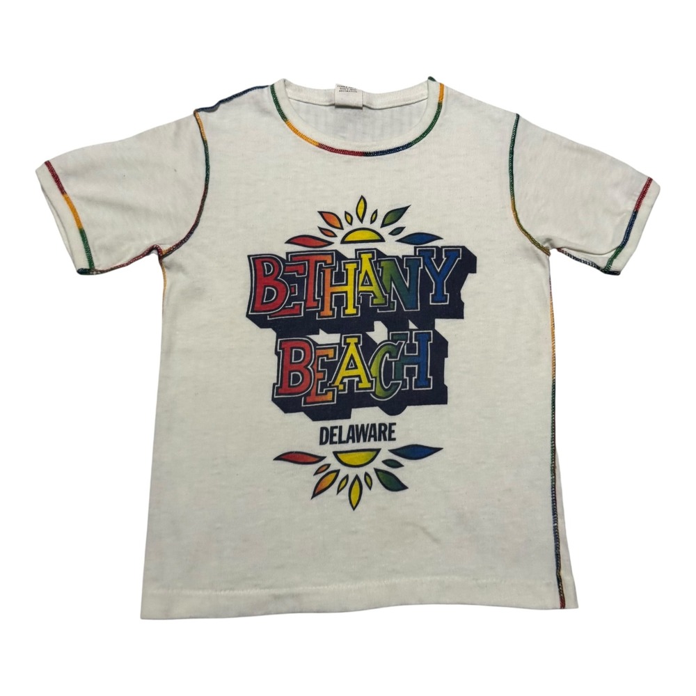 Vintage‎ 80s Sherry Bethany Beach Delaware Single Stitch Shirt Youth Medium